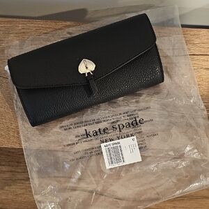 Kate Spade Black Pebbled Leather Wallet